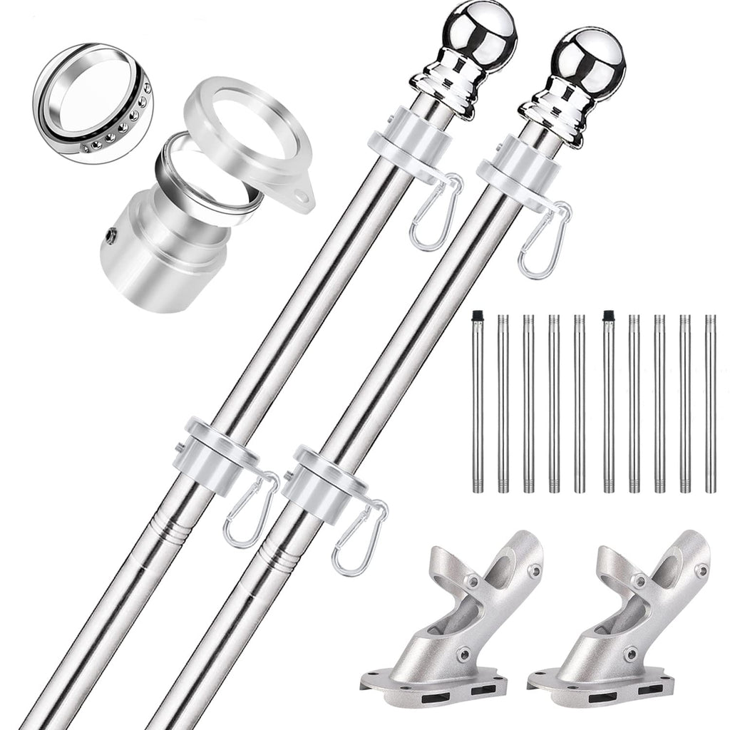2 Pack 6 ft 1 inch Flag Poles V264694