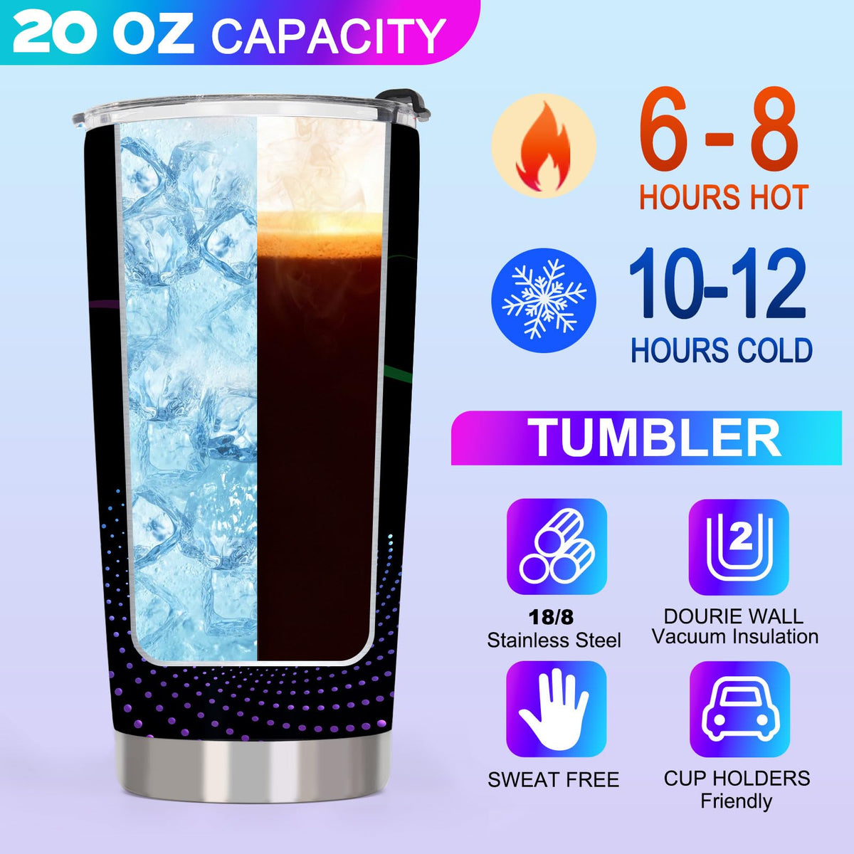 20 oz Stainless Steel Insulated Tumbler Cup T5996