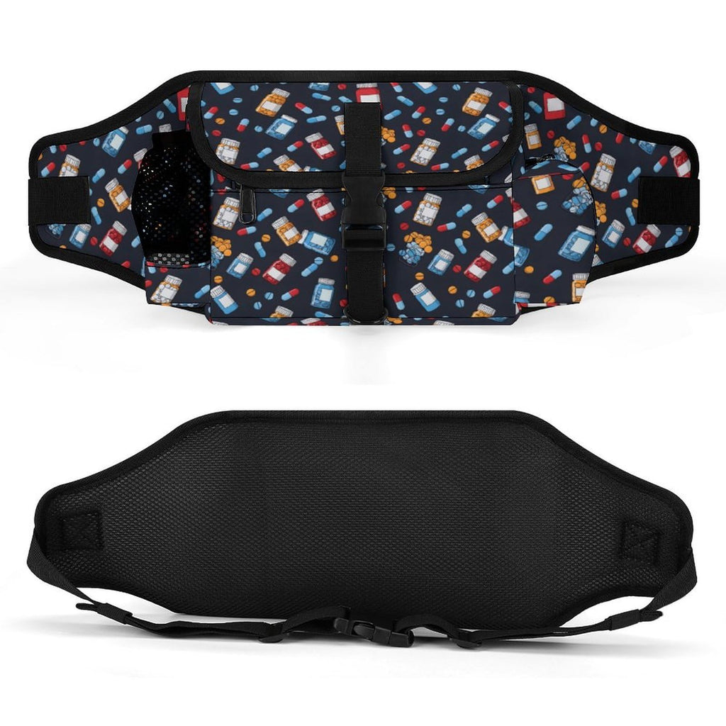 White Dog Walking Fanny Pack C41054