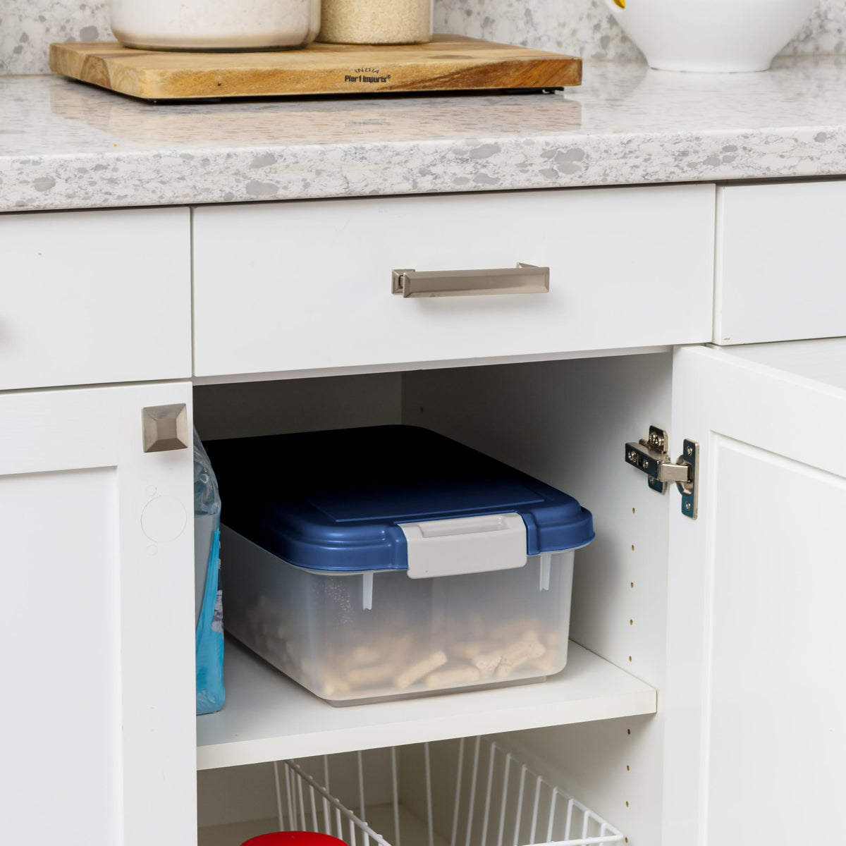 Dog Food Storage Container, Up to 11 lbs, Navy A61255