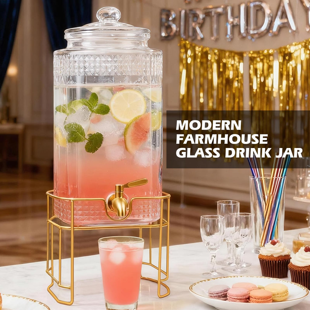 2 Gallon Stainless Steel Beverage Dispenser with Stand C77562