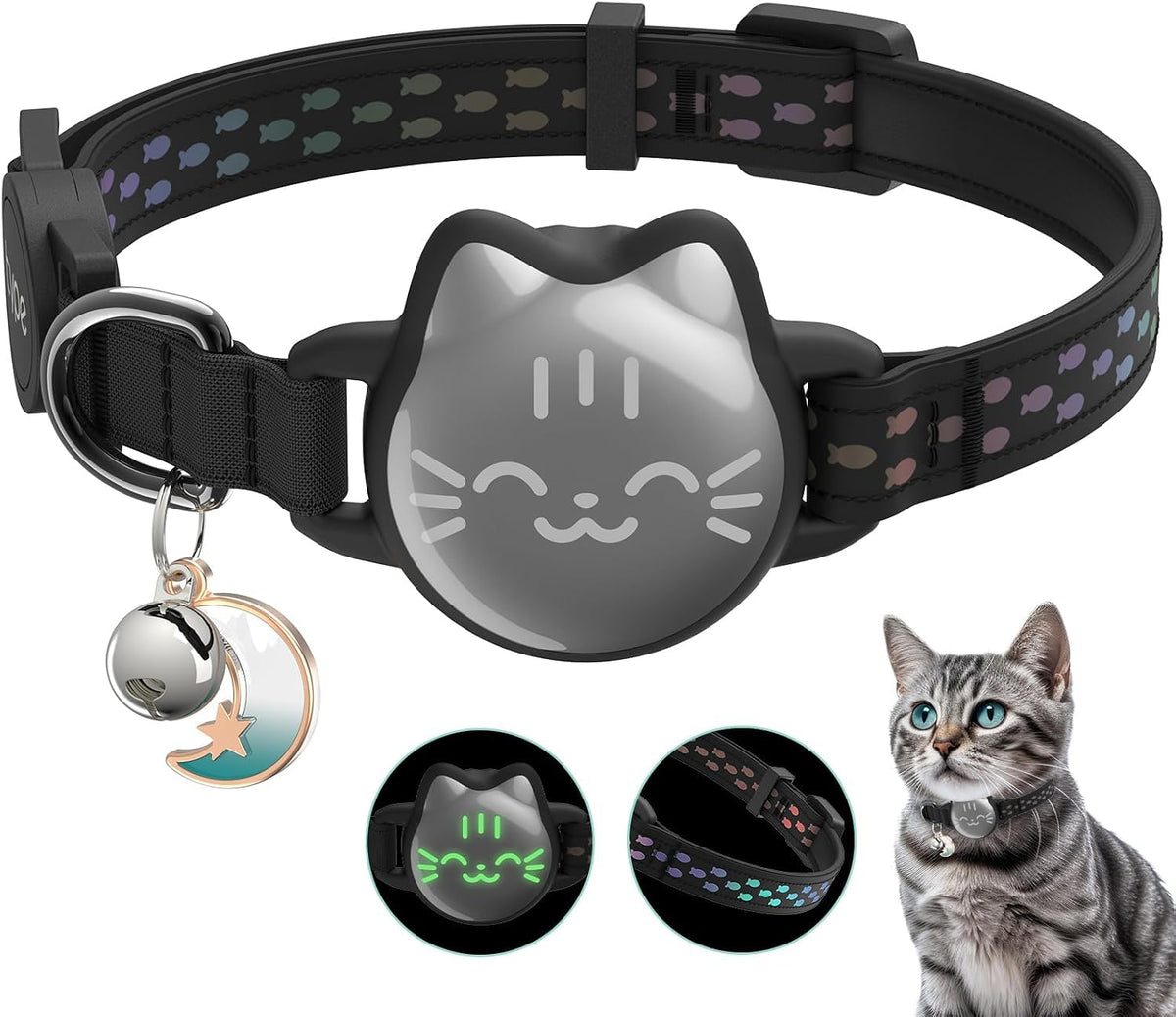 Reflective Breakaway Cat Collar with Bell J14194