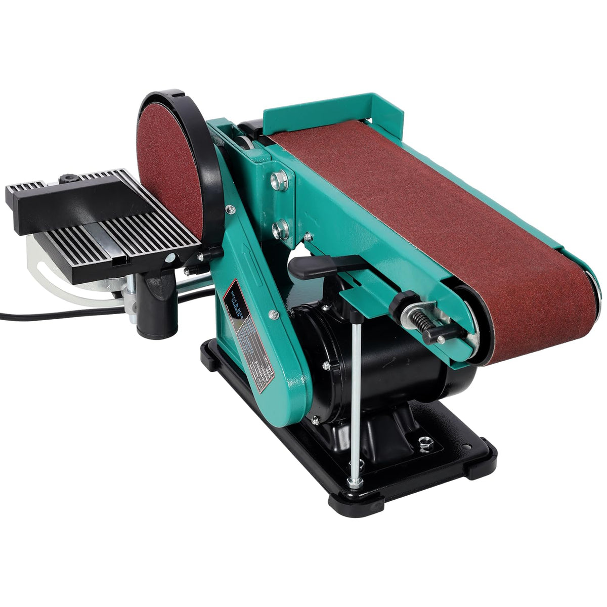 4" x 36" Belt Sander 6" Disc Polisher Grinder Steel Green High-Torque Power Tool Q37498
