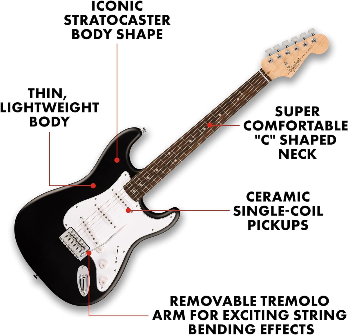 Black Electric Guitar Kit with Amp and Gig Bag Z407