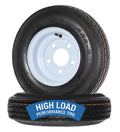 2-Pack Trailer Tire Rim Assembly 4.80-8 5 Lug White G327794