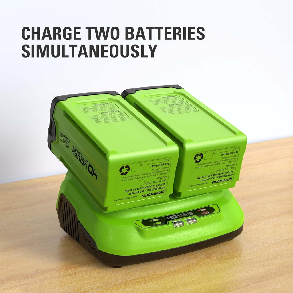 40V 2.0Ah Lithium-Ion Battery and Dual Port Rapid Charger Starter Kit I62845