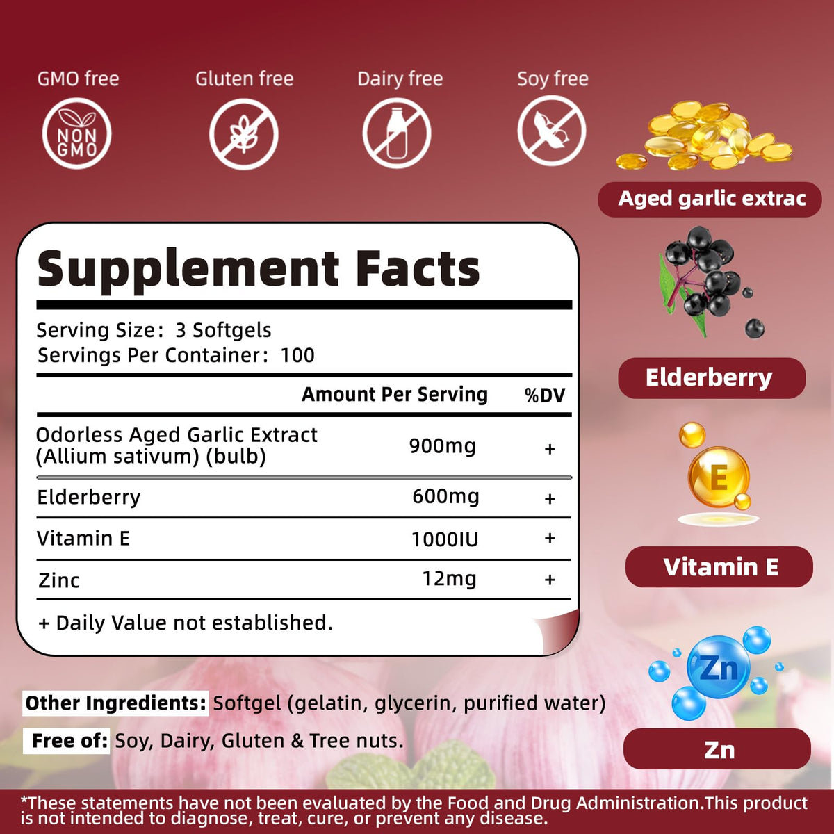 Aged Garlic Extract Vegetarian Softgels L968