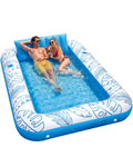 Inflatable Tanning Pool Float with Lights and Pillow S556496