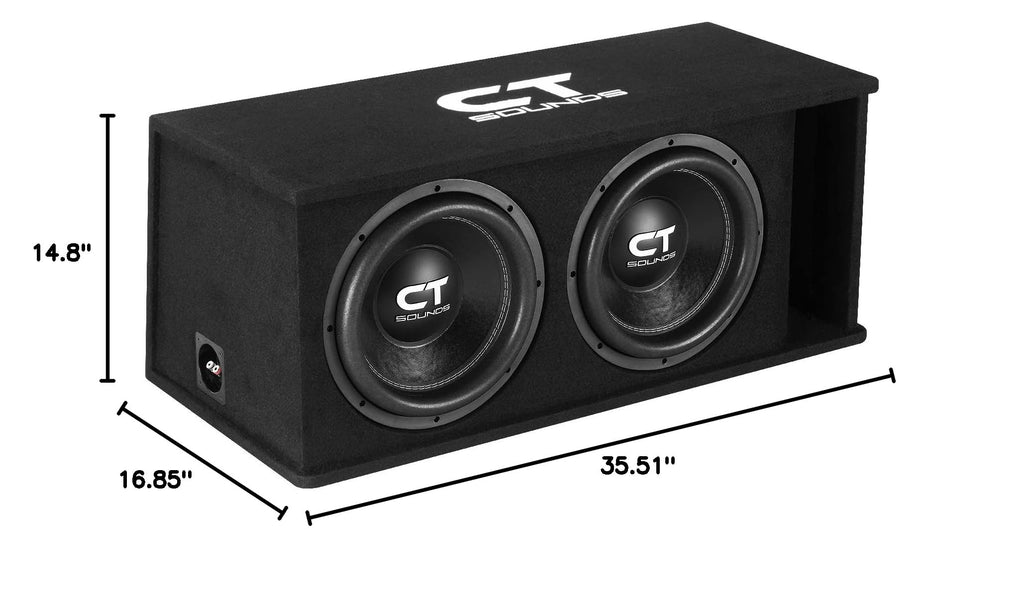 Dual 12” 2600W Ported Car Subwoofer Box K780444