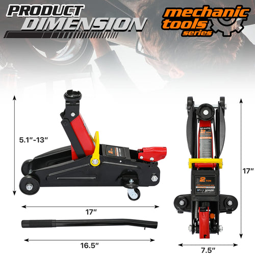 2 Ton Hydraulic Trolley Jack Car Lift with Storage Case W158305