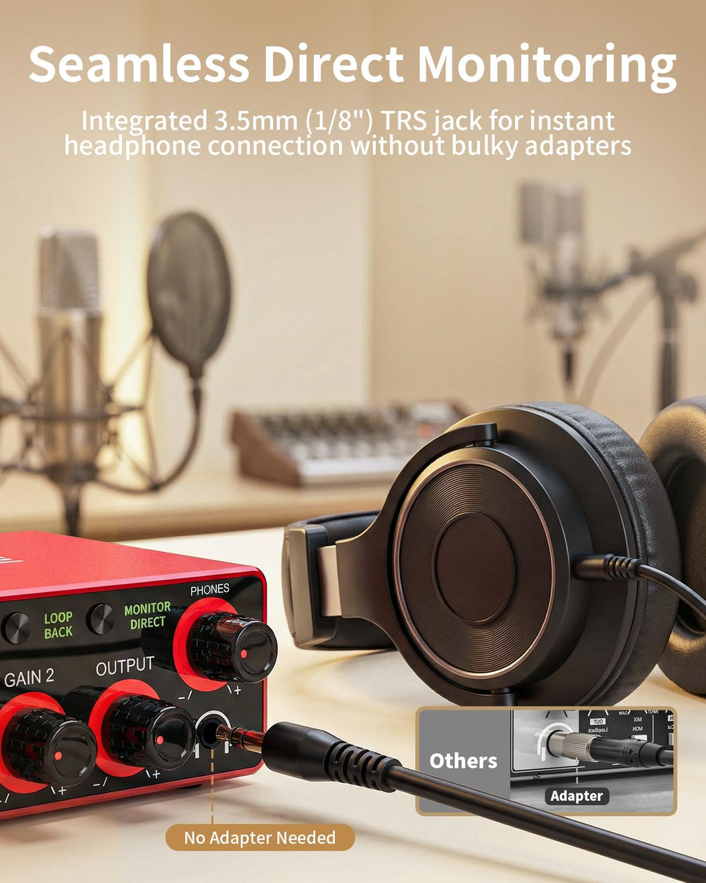 2X2 24-bit/192kHz Audio Interface with XLR/TRS Combo Input V733924