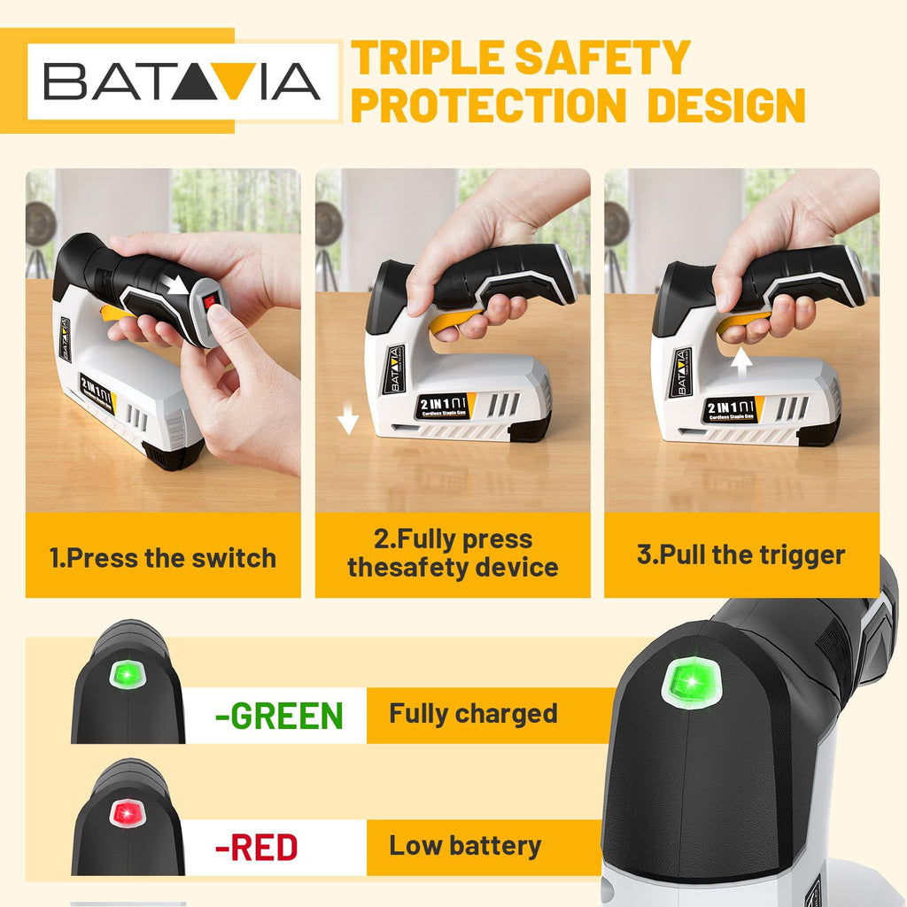 Cordless 2-in-1 Staple Gun & Brad Nailer Kit H76709