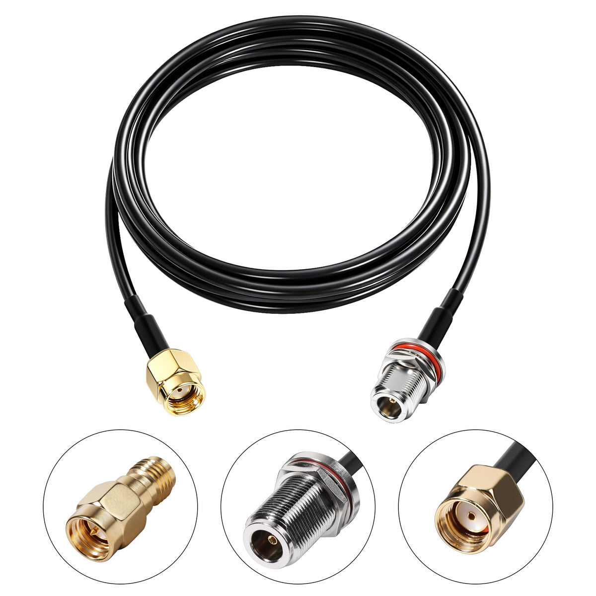 Waterproof 5.8dBi 915MHz Fiberglass Antenna with 20Ft Extension Cable E70605
