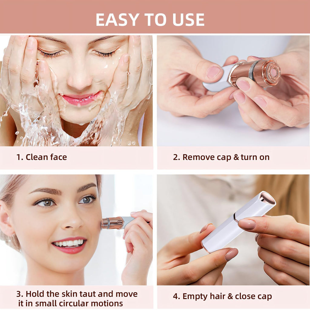 Rechargeable Facial Hair Remover with 2 Replacement Heads W27164