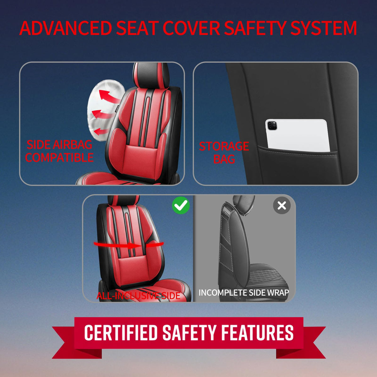 Car Seat Covers Full Set 5 Seat K967