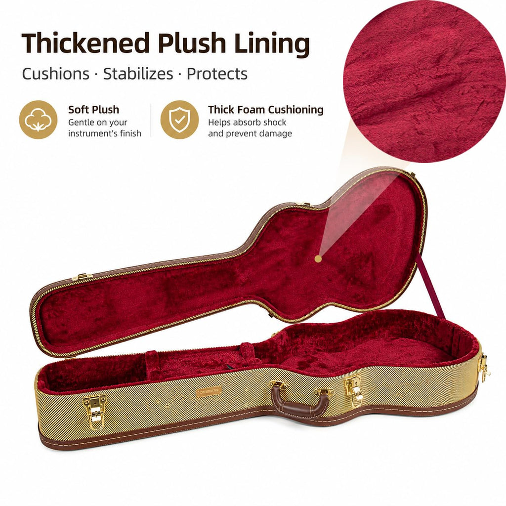 Wooden Guitar Case for 335 Style Semi-Hollow Electric Guitars X335