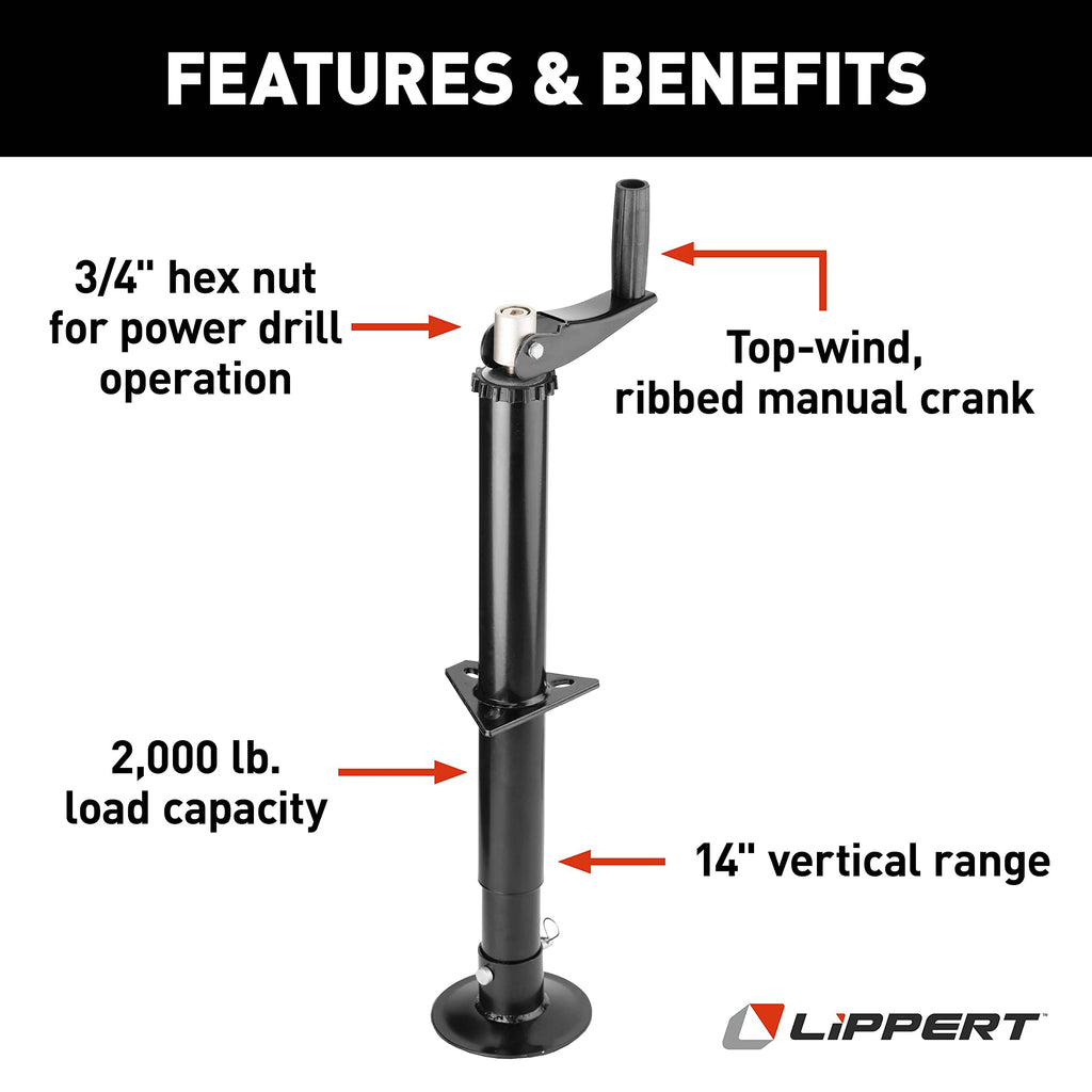 Black Tongue Jack for Trailers Q12618