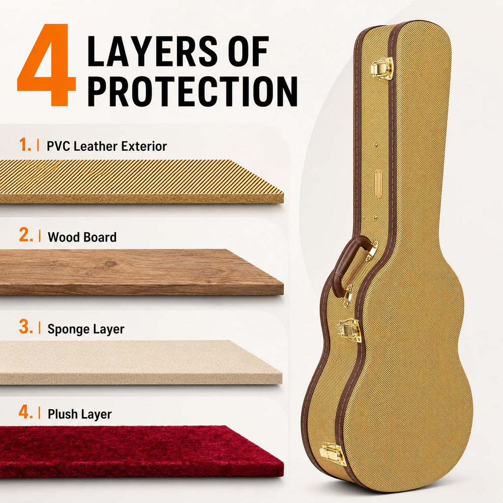 Wooden Guitar Case for 335 Style Semi-Hollow Electric Guitars X335