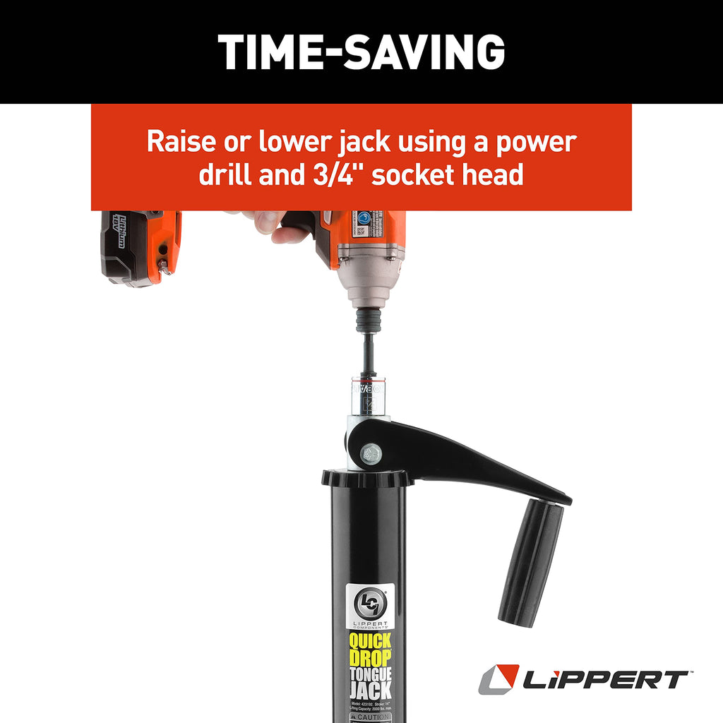 Black Tongue Jack for Trailers Q12618