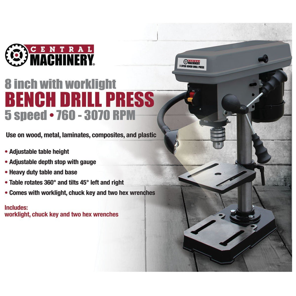 8" Bench Mount Drill Press F5198