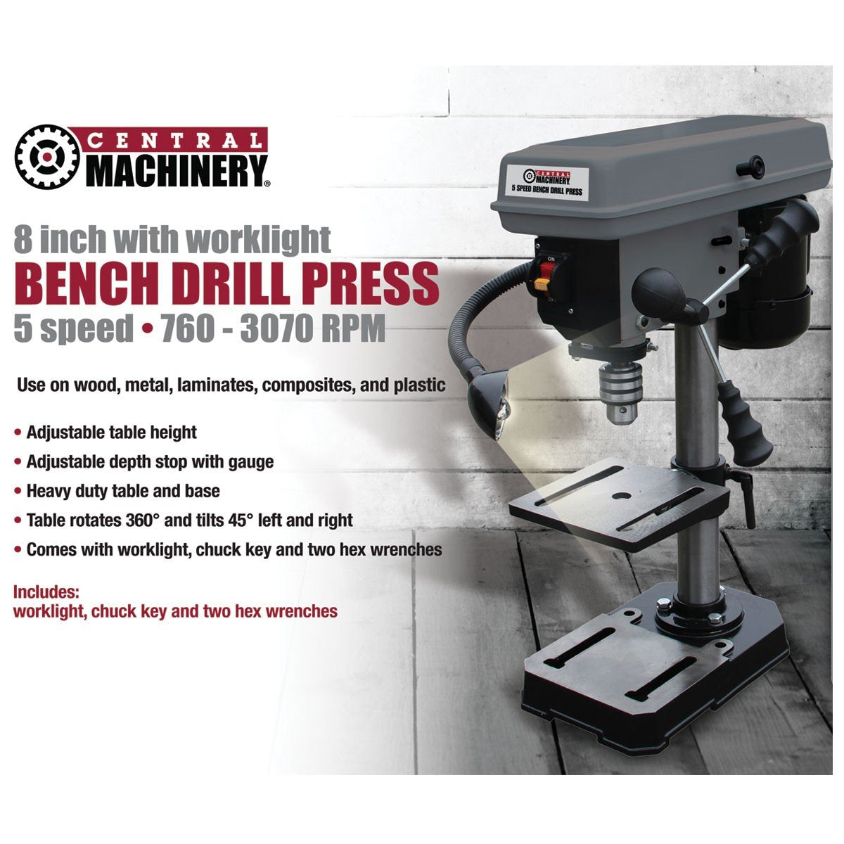 8" Bench Mount Drill Press F5198