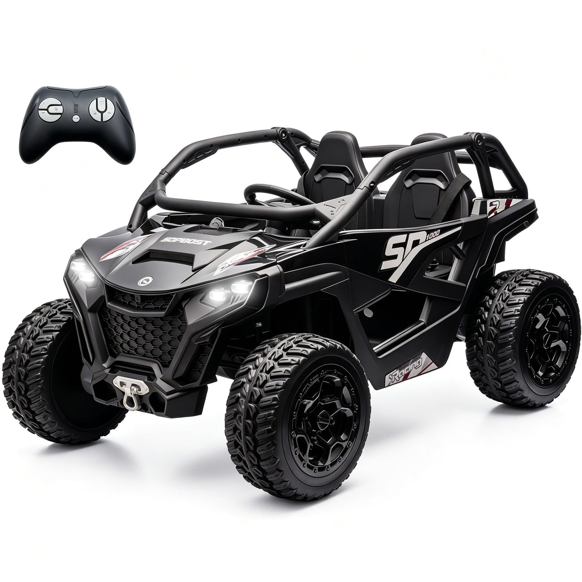 Black 2-Seater 4WD Ride On Car Z22582