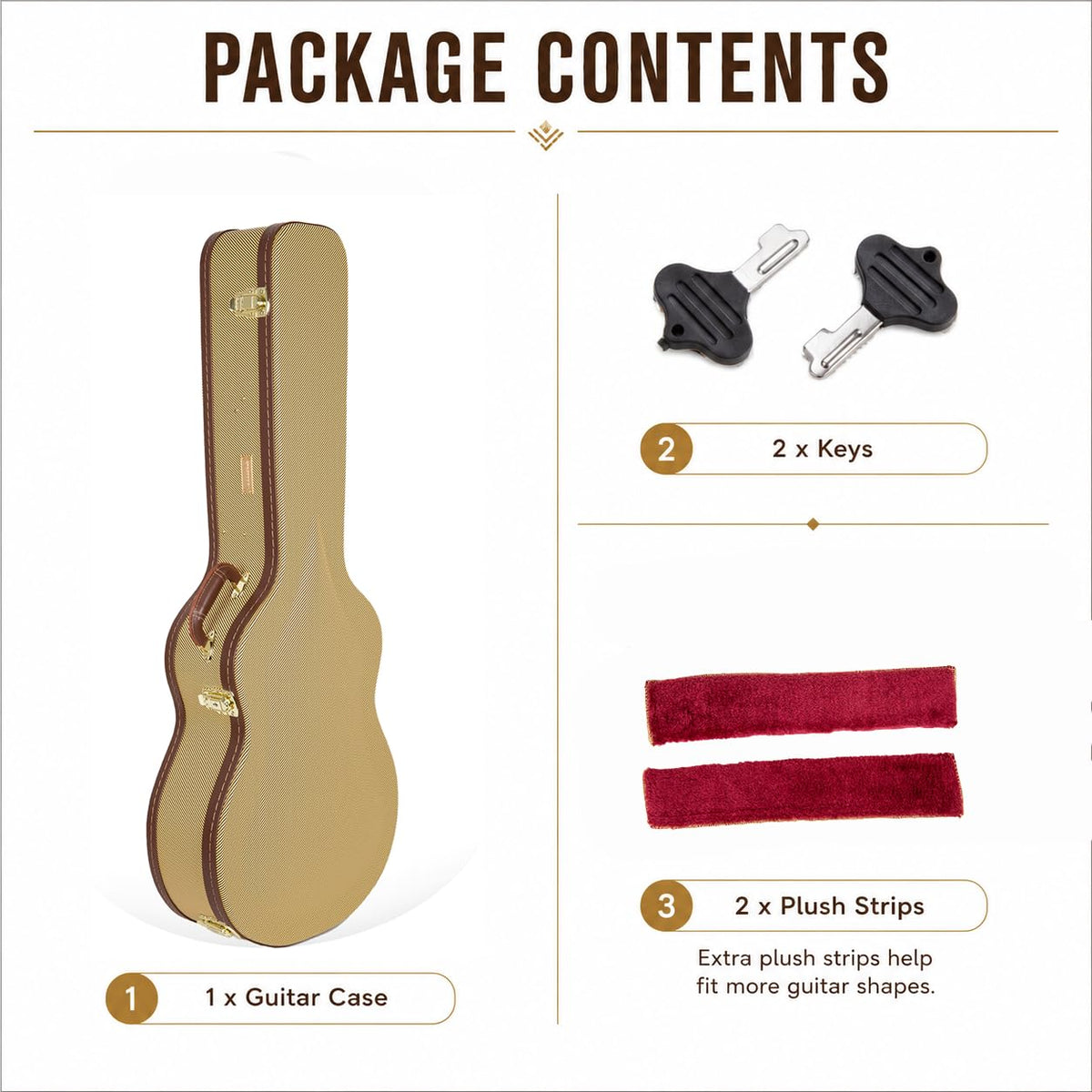 Wooden Guitar Case for 335 Style Semi-Hollow Electric Guitars X335