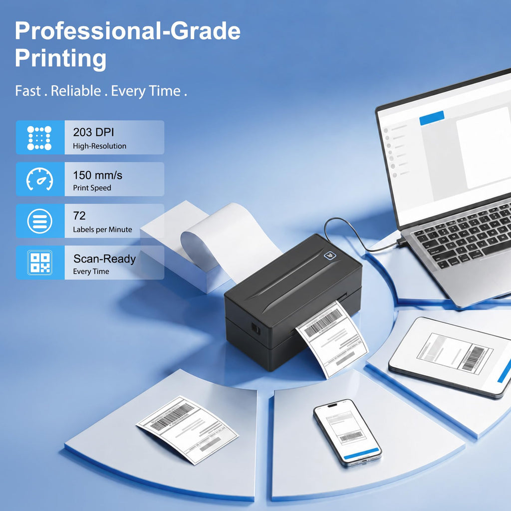 Thermal Shipping Label Printer 4x6 Bluetooth P216253