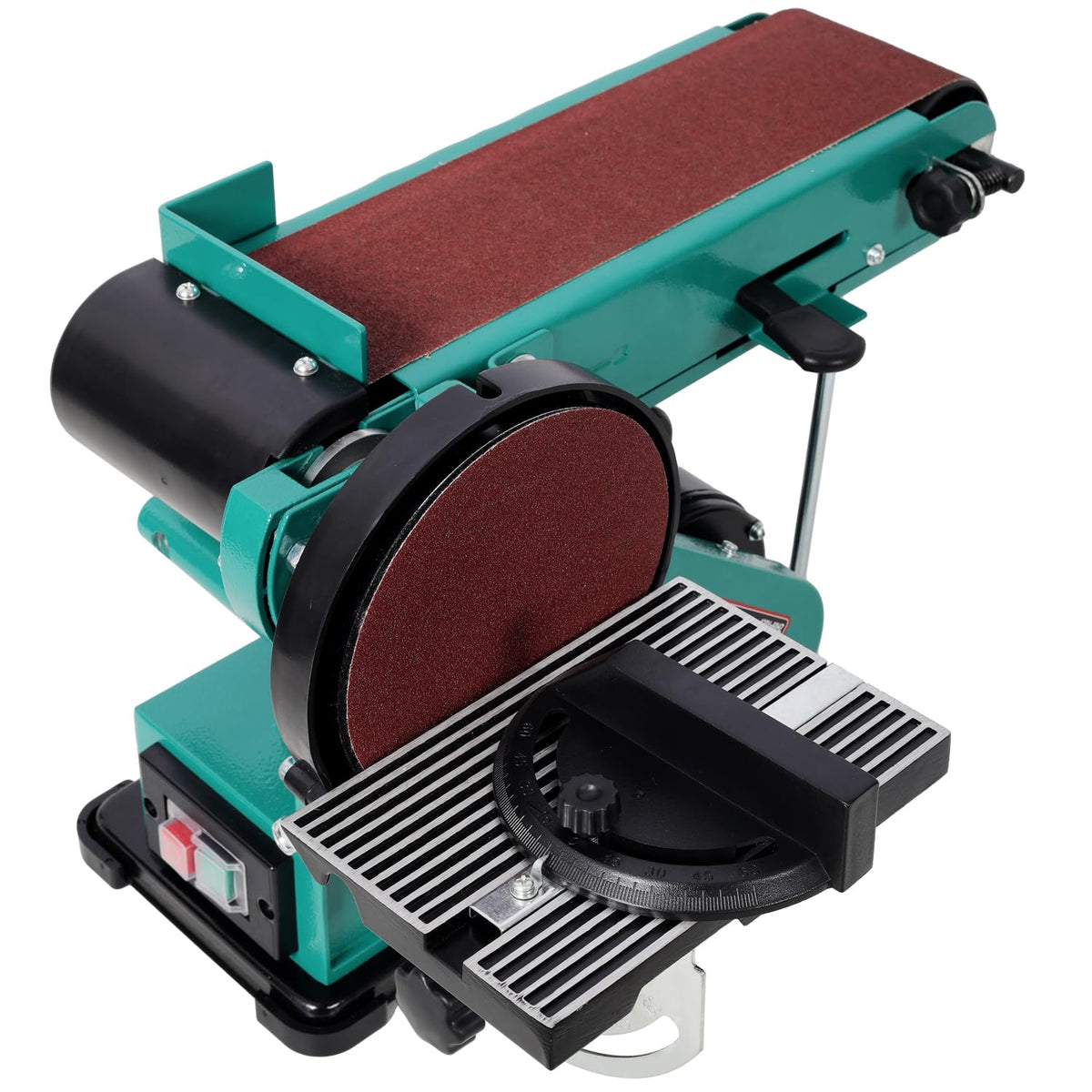 4" x 36" Belt Sander 6" Disc Polisher Grinder Steel Green High-Torque Power Tool Q37498