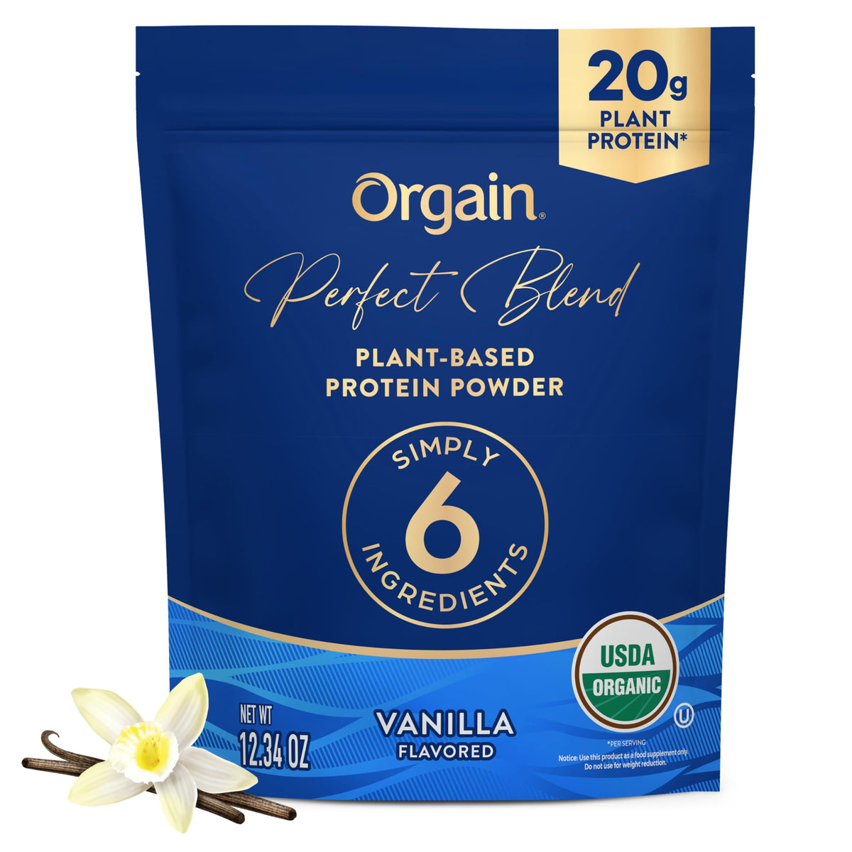 Organic Vegan Protein Powder, 20g Plant Protein, Vanilla H6975