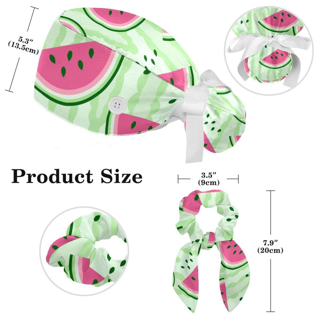 Pink Strawberry Pattern Working Cap with Bow Y352979