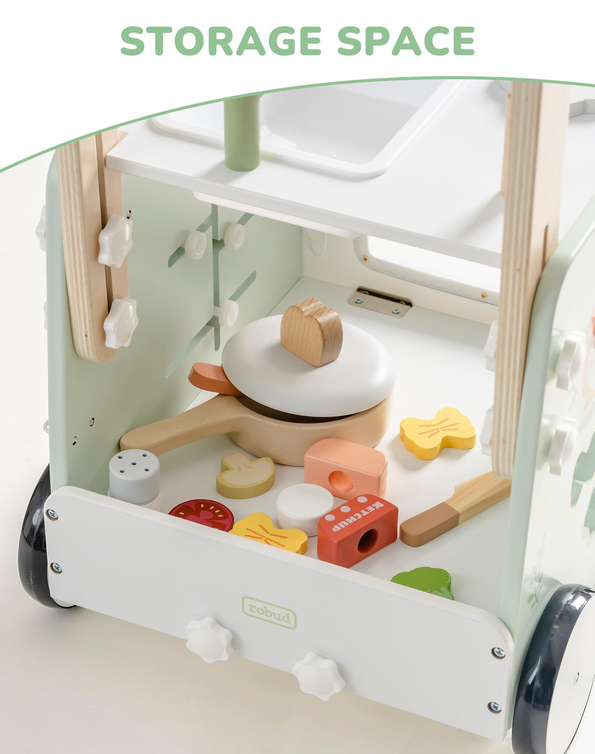 Wooden Baby Push Walker with Decelerator O485865