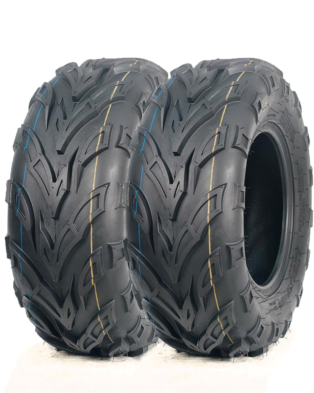 Set of 2 19x7-8 Tubeless ATV Tires F102597