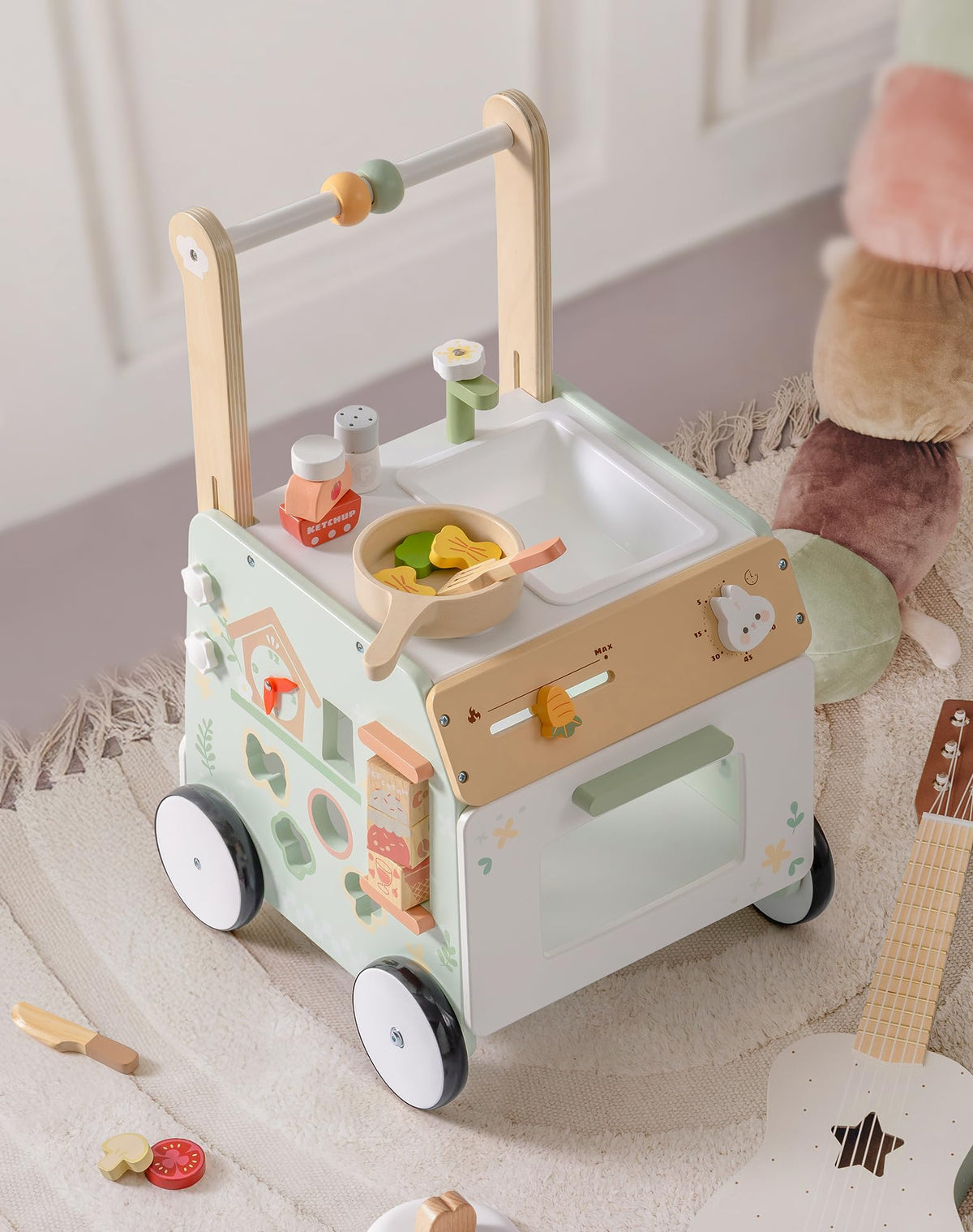 Wooden Baby Push Walker with Decelerator O485865
