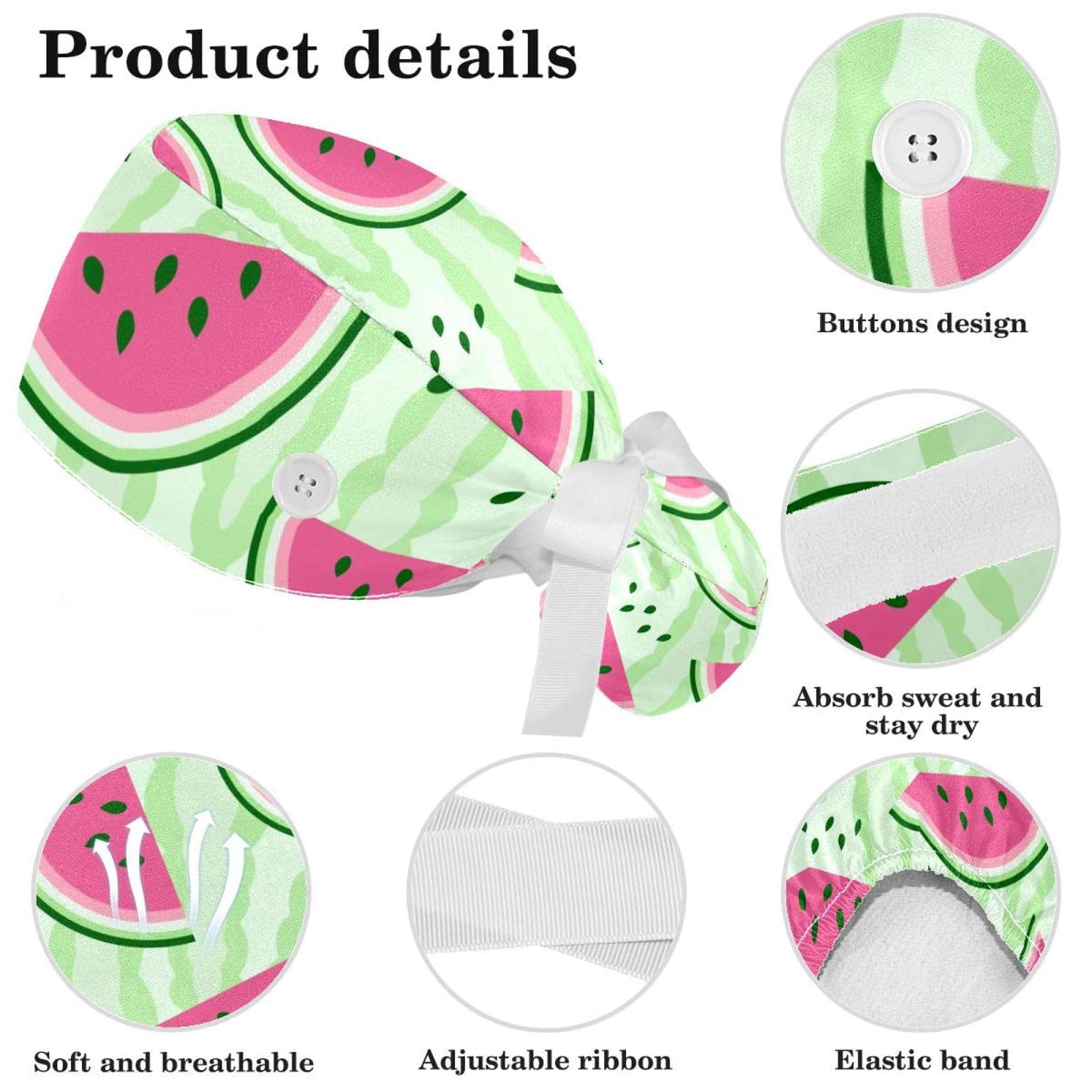 Pink Strawberry Pattern Working Cap with Bow Y352979