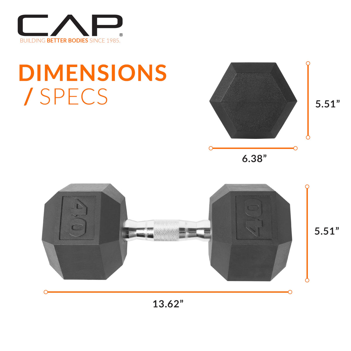 Rubber Coated Hex Dumbbells Q7250