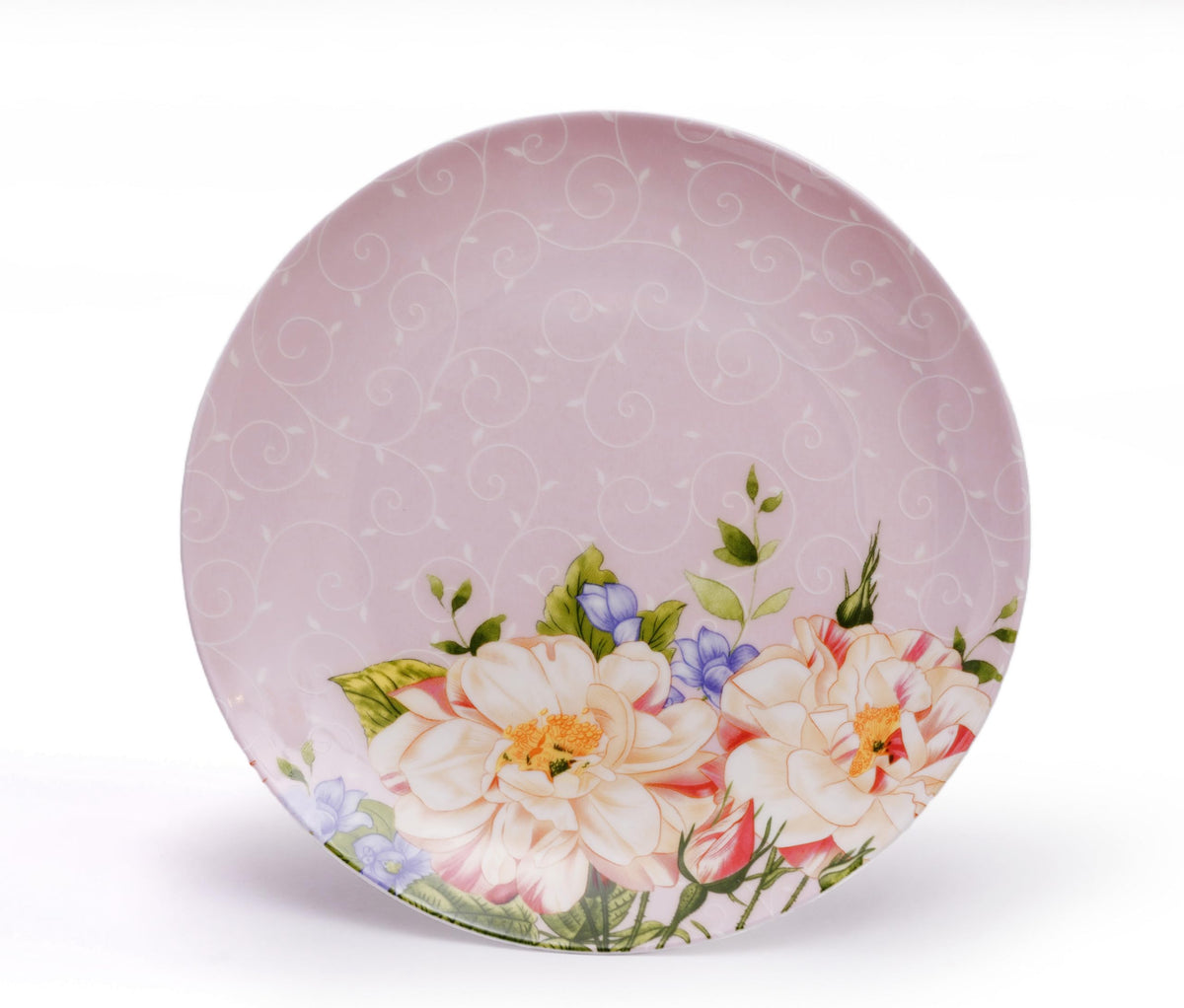 Pink Floral Ceramic Plates and Mugs Set Of 12 Z48965