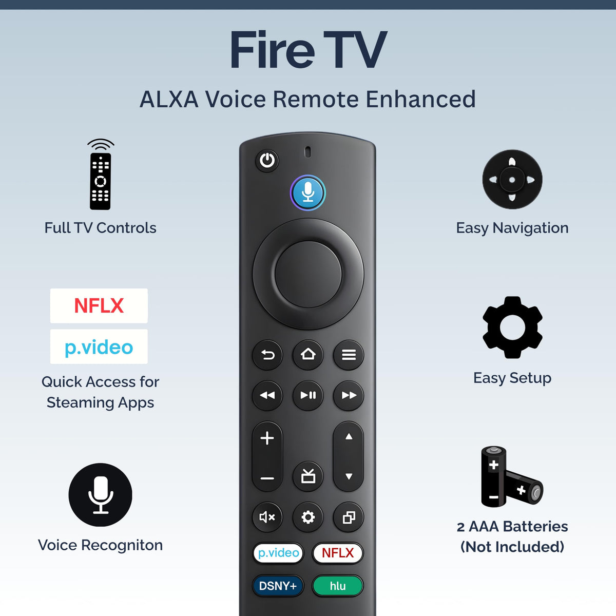 Replacement Voice Remote for Smart TVs, 1 Pack F163772