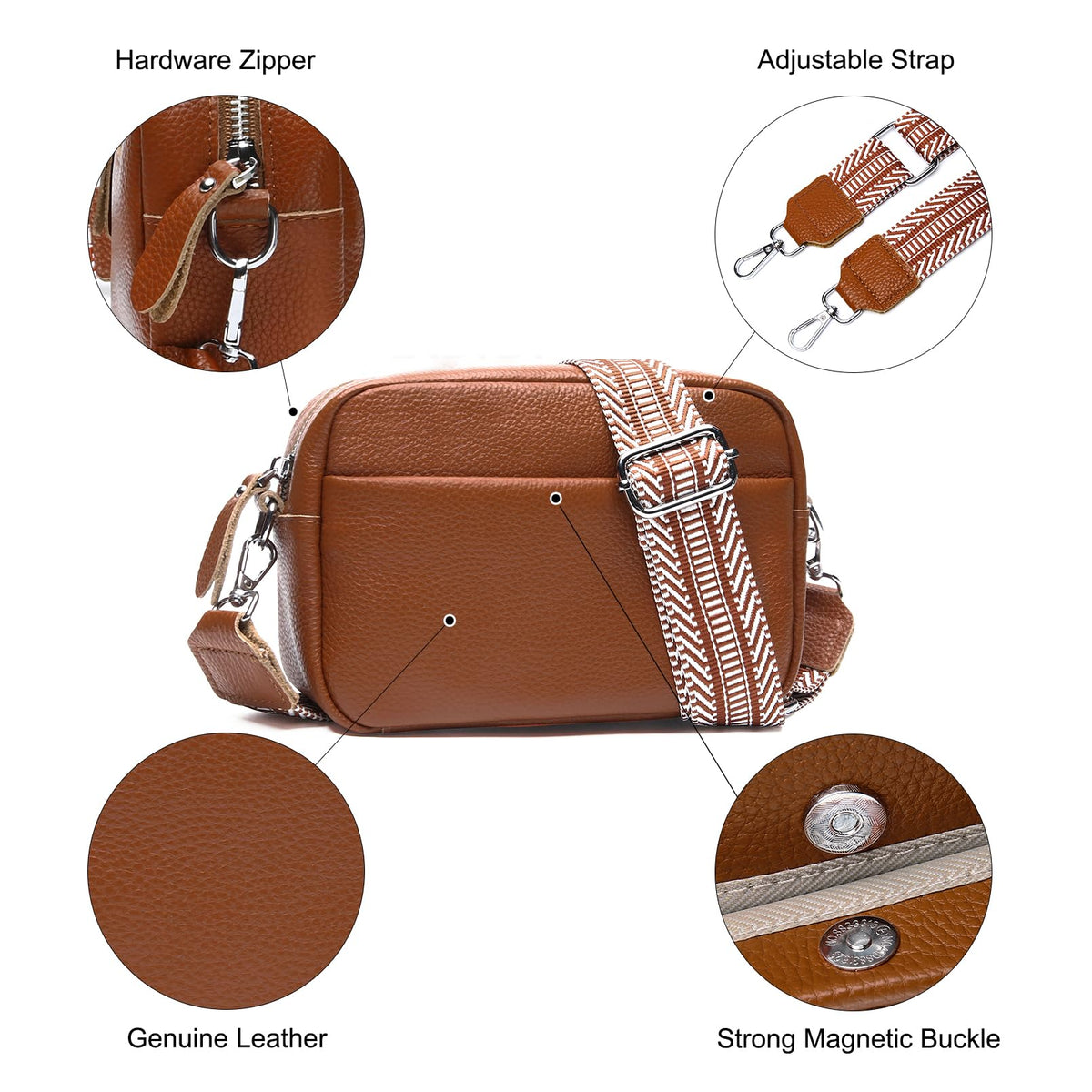 Small Leather Crossbody Bag R118