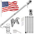 5 FT Flag Pole Kit with 3x5ft American Flag Stainless Steel Z843