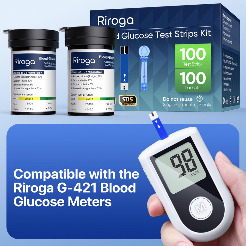 Blood Glucose Test Strips 100ct & Lancets 100ct E693