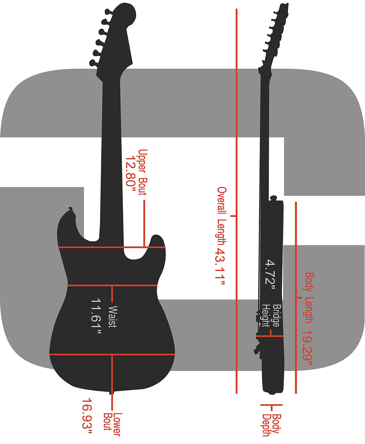Wooden Guitar Case for 335 Style Semi-Hollow Electric Guitars X335