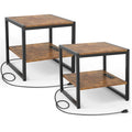 End Table with Charging Station, 2 Pack X1393