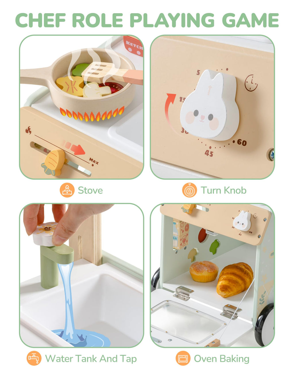 Wooden Baby Push Walker with Decelerator O485865