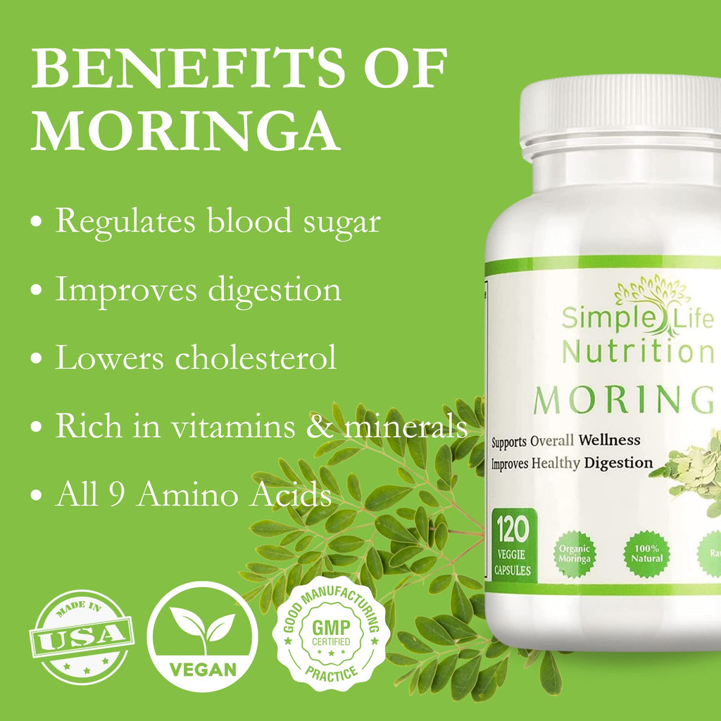Organic Moringa Powder Capsules U5045