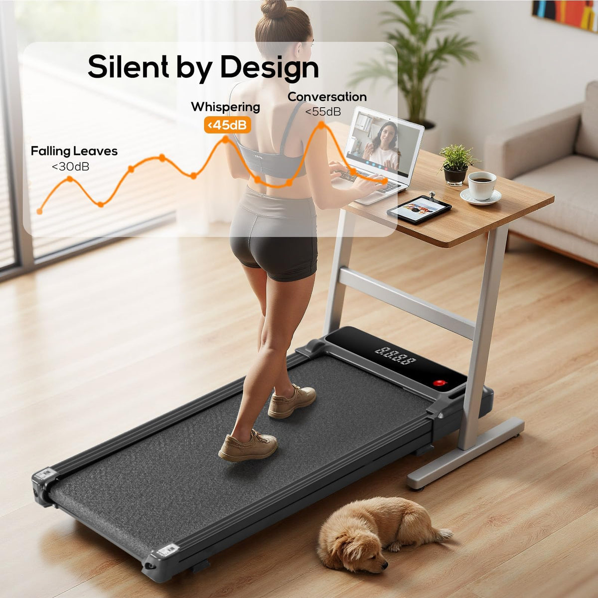 Portable Compact Electric Walking Treadmill X766249