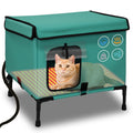 21" Heated Cat House with Heating Pet Pad S4367