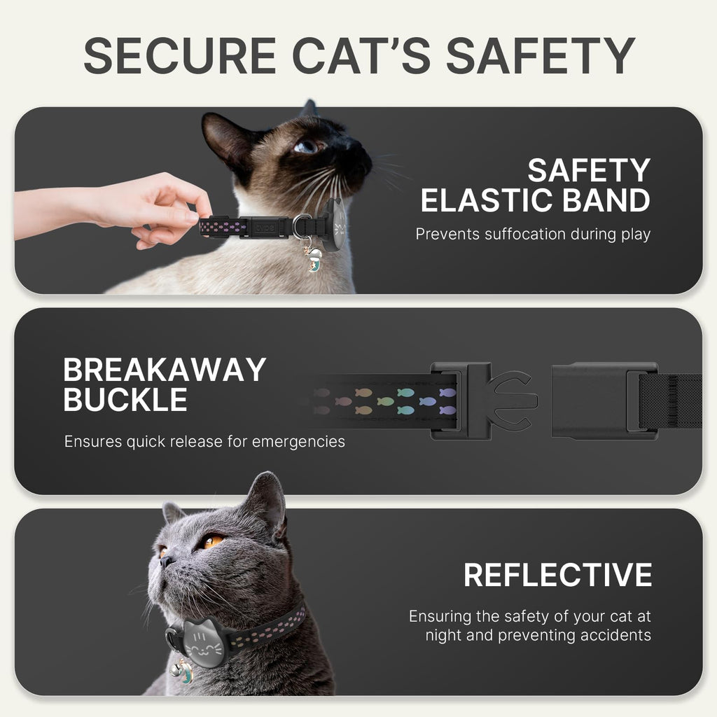 Reflective Breakaway Cat Collar with Bell J14194