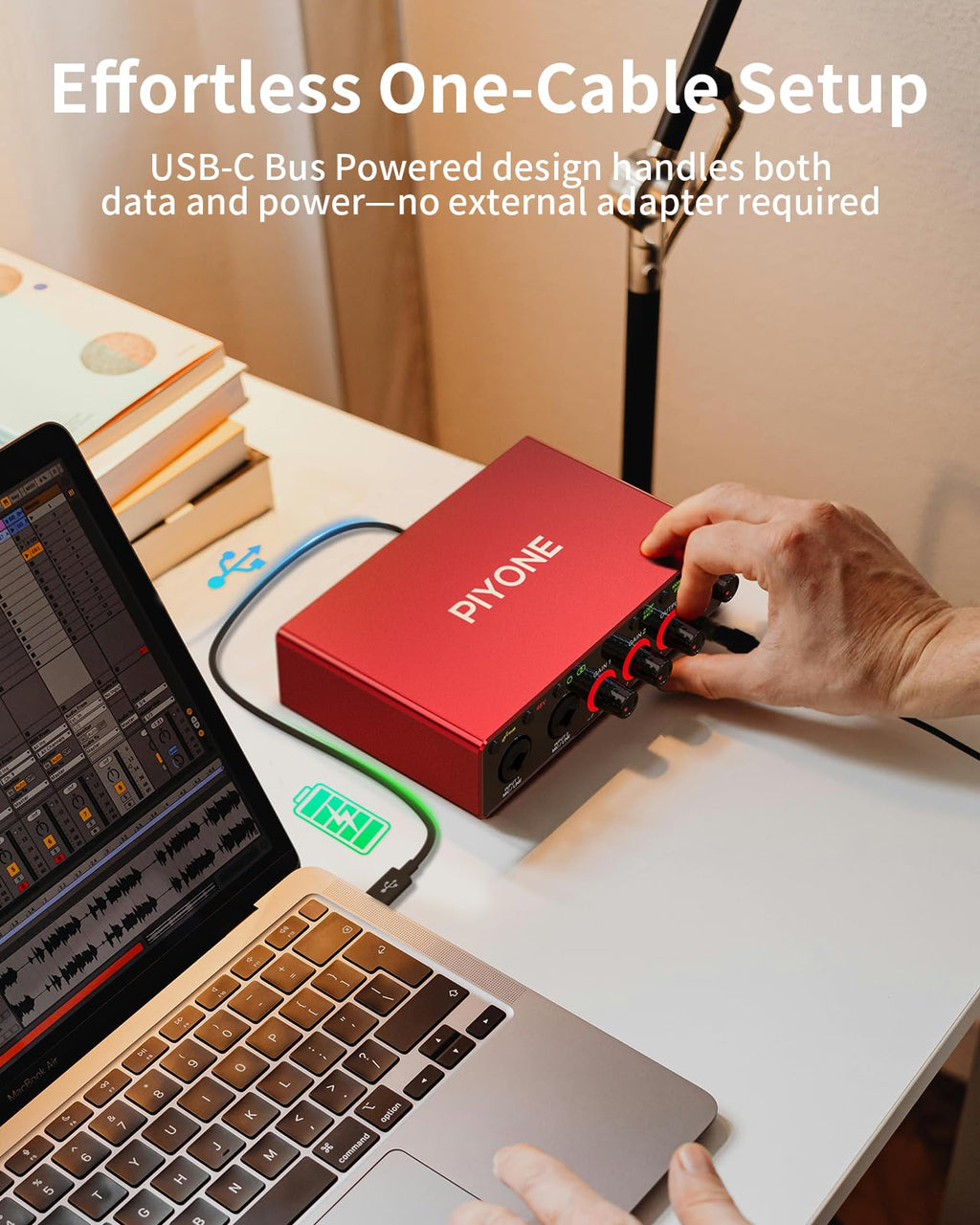2X2 24-bit/192kHz Audio Interface with XLR/TRS Combo Input V733924