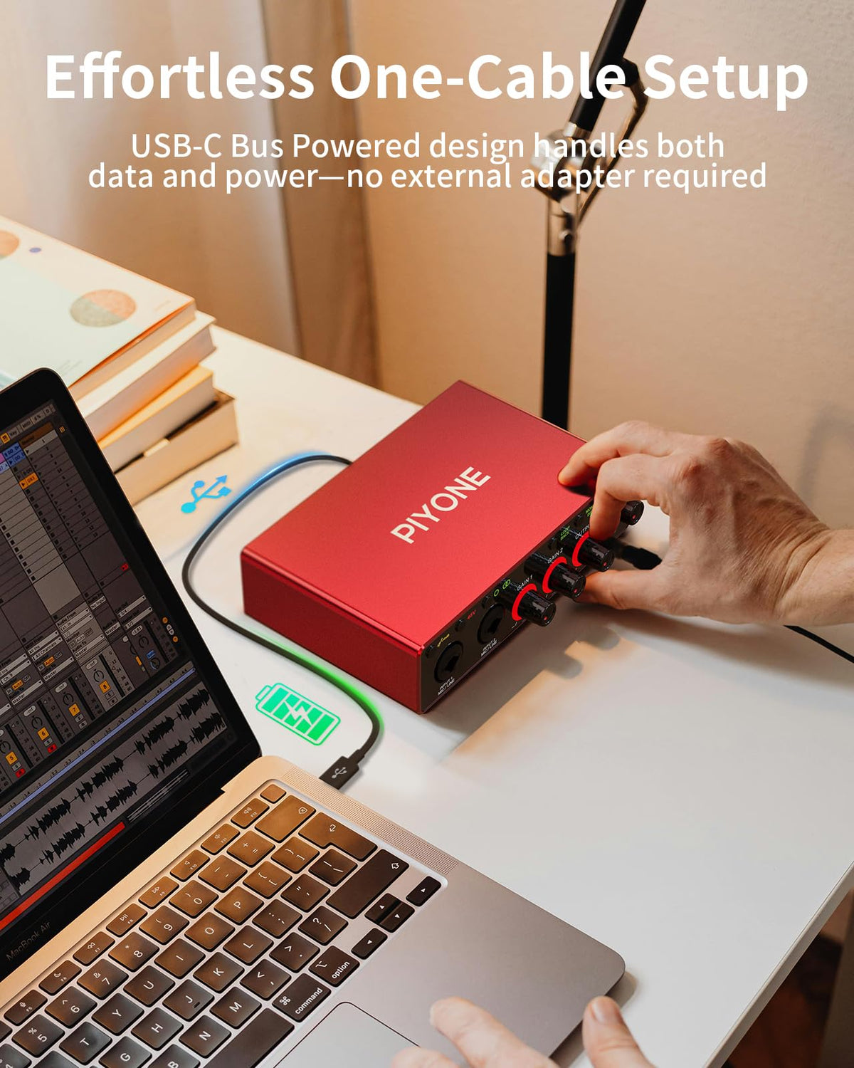 2X2 24-bit/192kHz Audio Interface with XLR/TRS Combo Input V733924